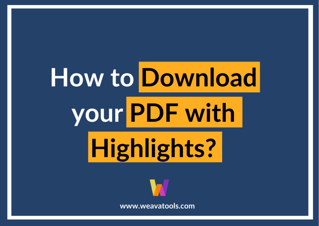 How to Download Your PDF with Highlights